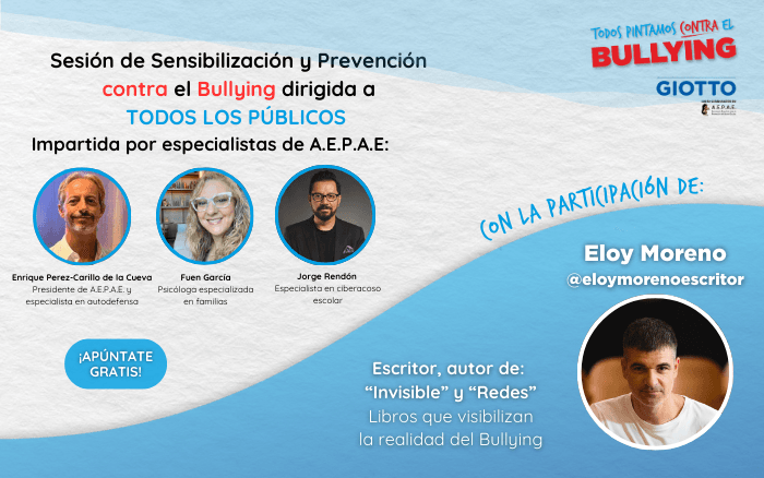 ELOY MORENO participa en una sesión especial contra el Bullying, dirigida a todos los públicos