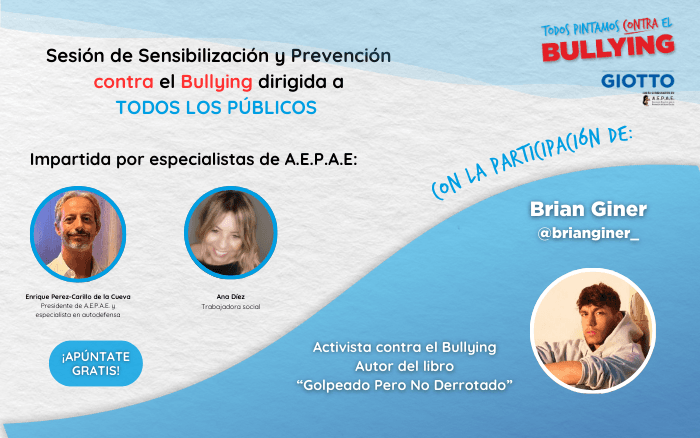 El activista Brian Giner participa en una sesión especial contra el Bullying para todos los públicos